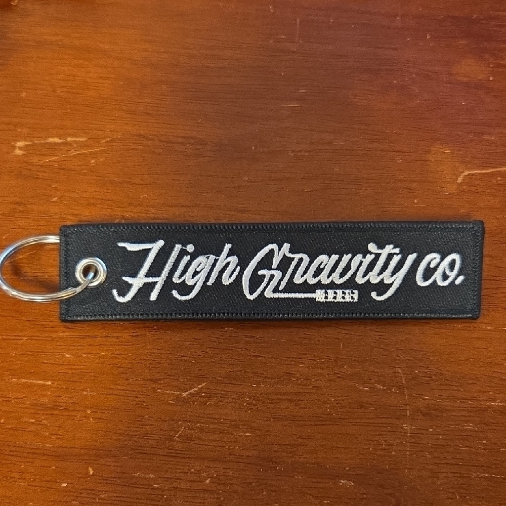 Beer-Themed Stitched Black Keychain - Picture 2 of 2